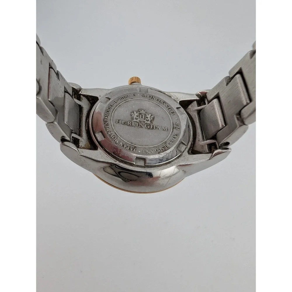 Hurlingham Watch Women 27mm Case Rose Gold & Silver 6.75